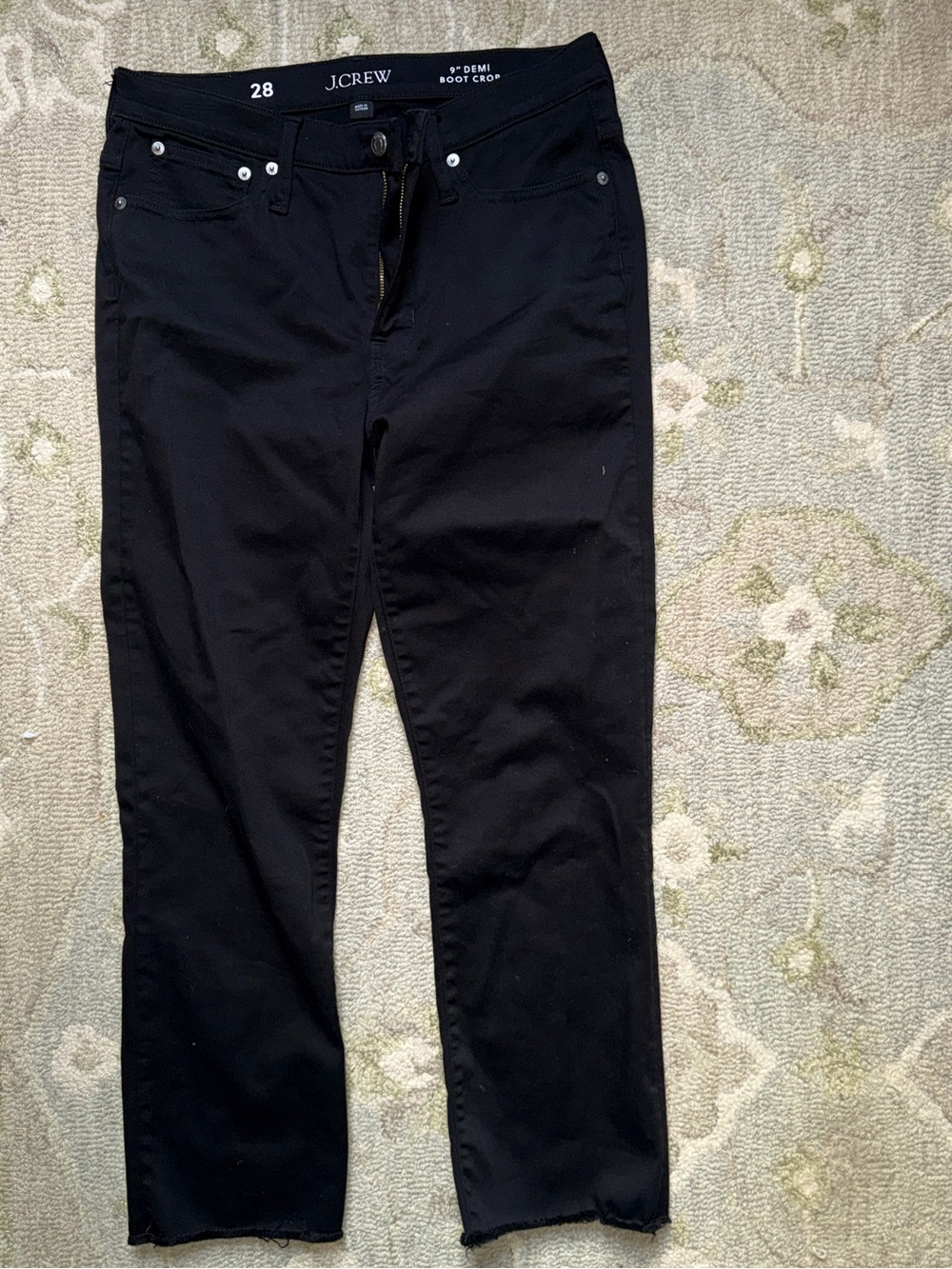 J. Crew Black 9" Demi Boot Crop Jeans